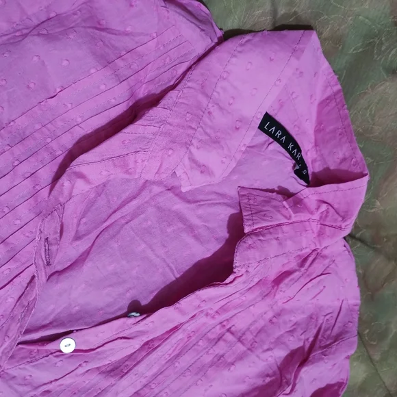 🌴 pre-owned Lara Karen pink tunic top - size small - Picture 5 of 16